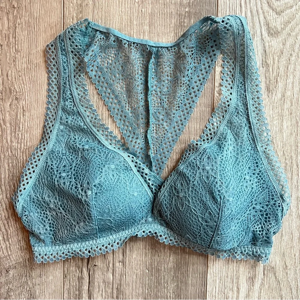 NWT Victoria’s Secret Teal Lace Lightly Lined Racerback Bralette | Size: S - Picture 5 of 12